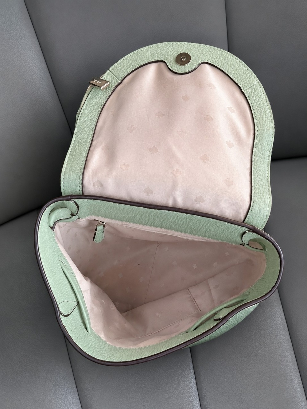 Kate Spade Mint Green Pebble Leather Backpack - Picture 3 of 7